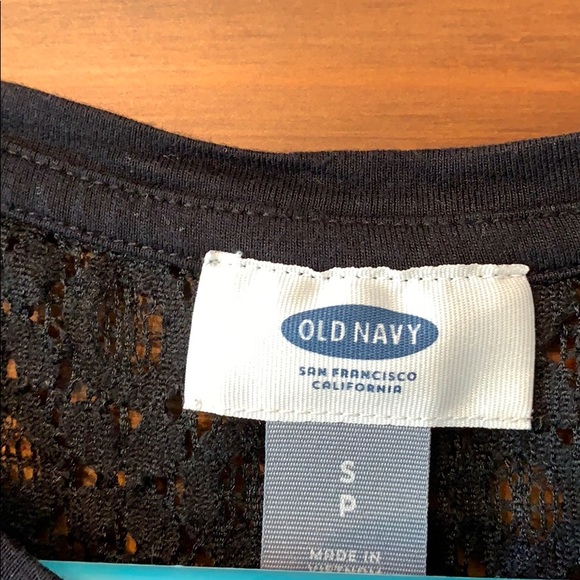 Old Navy, Black Top with Lace - Picture 4 of 8